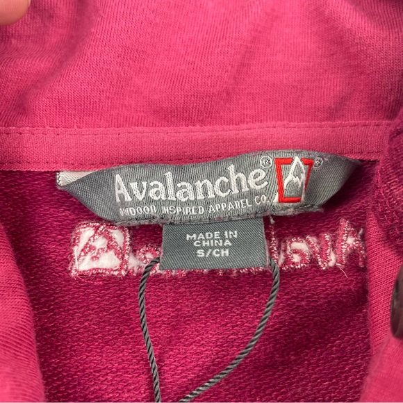 Avalanche Sweatshirt Womens Small Pink Two Tone 1/4 Button Pullover Jacket - Picture 4 of 9